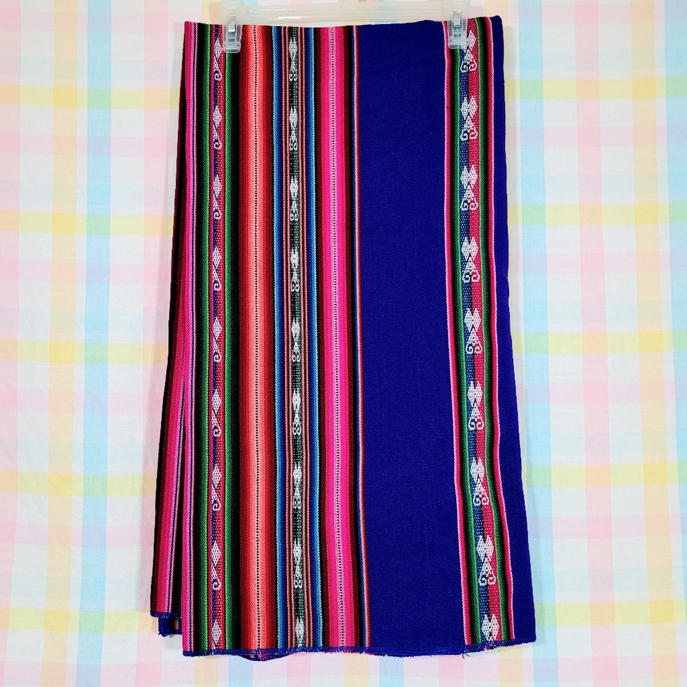 Mexican Peruvian inca tapestry table cloth fabric material woven scrap
